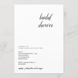 モダン&ミニマリストのブライダルシャワー招待 招待状