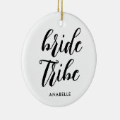 モダン ミニマリストの花嫁部隊 ブライズゲットパーティー セラミックオーナメント (右)