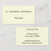 モダン&ミニマリスト神経科医名刺 名刺 (正面/裏面)