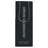 モダン ミニマリスト紙ワインバッグ（会社名印刷） ワインギフトバッグ (正面)