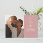 モダン・ミニマリスト結婚式の写真 セーブザデート (スタンド正面)