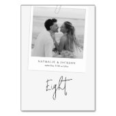 モダン・ミニマリスト結婚式の写真 テーブルナンバー (裏面)