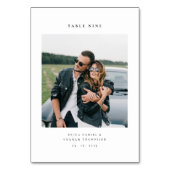 モダン・ミニマリスト結婚式テーブルナンバー(写真付き) テーブルナンバー (裏面)