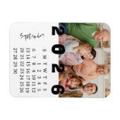 モダン・ミニマリスト２０２６年９月フォトカレンダー マグネット (横)