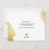 モダン ミニマリスト あなたは私のブライズメイドになってくれますか 招待状 (裏面)