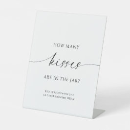 モダン ミニマリスト  どれだけのキスが瓶の中に 台座サイン