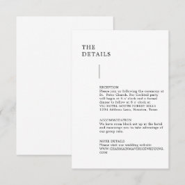 モダン ミニマリスト ウェディングの詳細 エンクロージャーカード