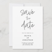 モダン ミニマリスト ウェディング セーブ・ザ・デート (正面)