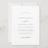 モダン ミニマリスト ウェディング 招待状 (正面)