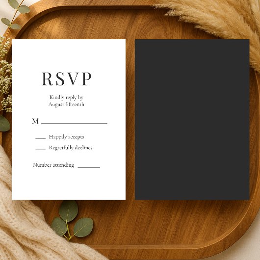モダン ミニマリスト ウェディング RSVP