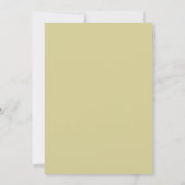 モダン ミニマリスト エレガント ライムグリーン ウェディング 招待状 (裏面)