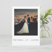 モダン ミニマリスト エレガント ラグジュアリー ウェディング 招待状 (スタンド正面)