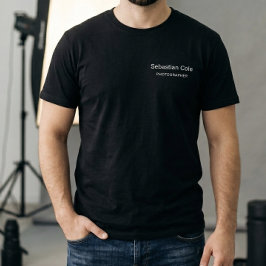 モダン ミニマリスト エレガント 白黒 写真家 Tシャツ