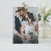 モダン ミニマリスト オリーブグレー セーブザデート (スタンド正面)