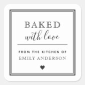 モダン ミニマリスト オーダーメイド 焼き菓子 ギフト専門店 スクエアシール (正面)