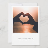 モダン ミニマリスト オーバーレイ フォト セーブザデート (裏面)