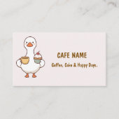 モダン ミニマリスト カフェ 名刺 / QRコード (正面)