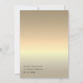 モダン ミニマリスト カリグラフィー ブラック ウェディング インビタ 招待状 (裏面)