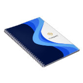 モダン ミニマリスト カンパニー ブルー ホワイト ノートブック (右側)