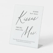 モダン ミニマリスト キスがいくつあるか当ててみて ゲーム看板 台座サイン (正面)