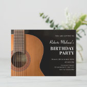 モダン ミニマリスト ギター 招待状 (スタンド正面)