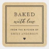 モダン ミニマリスト クラフト 焼き物 ギフト専門店 スクエアシール (正面)