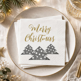 モダン ミニマリスト クリスマスツリー 家族の休日 スタンダードカクテルナプキン