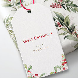 モダン ミニマリスト クリスマス ギフトタグ｜カスタムネーム ギフトタグ