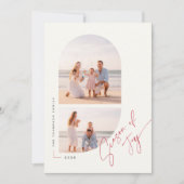 モダン ミニマリスト クリスマス ビーチ ファミリー フォト (正面)