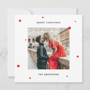モダン ミニマリスト クリスマス   写真 + 赤いコンフェティ
