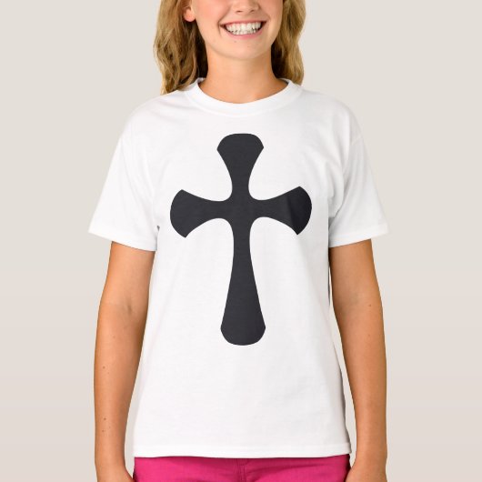 モダン・ミニマリスト・クロス 現代のキリスト教アート Tシャツ (正面)