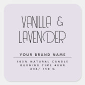 モダン ミニマリスト コスメ キャンドル パッケージング スクエアシール (正面)