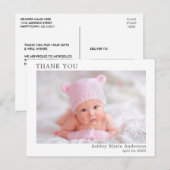 モダン ミニマリスト シンプル おめでとう 新生児 ポストカード (正面/裏面)