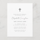 モダン ミニマリスト シンプル クロス メモリアル 葬儀 ポストカード (正面)