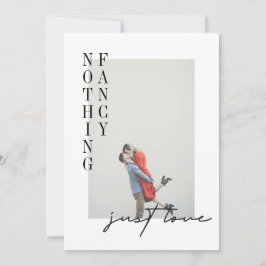 モダン ミニマリスト シンプル フォト エロープメント ウェディング 招待状