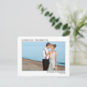 モダン ミニマリスト シンプル フォーエバー サンクフル フレーム ポストカード (スタンド正面)