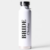 モダン ミニマリスト スクリプト ウェディング ブライド ウォーターボトル