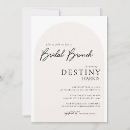 モダン ミニマリスト スクリプト ブライダル シャワー 招待状