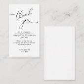 モダン ミニマリスト スクリプト, 結婚式のお礼  封 エンクロージャーカード (正面/裏面)