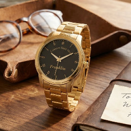 モダン ミニマリスト ステンレススチール オーダーメイド ネーム入り 腕時計 父の日 贈り物