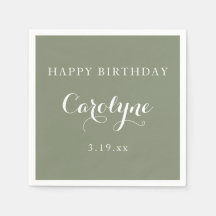 モダン ミニマリスト セージグリーン 誕生日