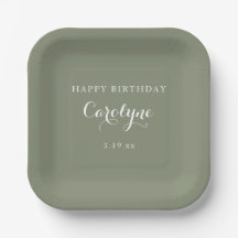 モダン ミニマリスト セージグリーン 誕生日