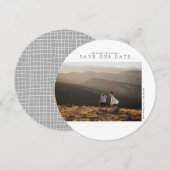 モダン ミニマリスト | セーブ・ザ・デート フォト カード (正面/裏面)