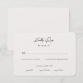 モダン ミニマリスト テクスチャー RSVP 封入カード 招待状 (正面/裏面)