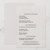 モダン ミニマリスト ディテール同封カード 結婚式 招待状 (正面/裏面)