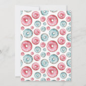 モダン ミニマリスト ドーナツ スイート ワン バースデー 招待状 (裏面)