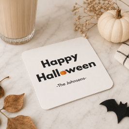 モダン・ミニマリスト・ハロウィン – オーダーメイド スクエアペーパーコースター