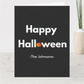 モダン・ミニマリスト・ハロウィン – パーソナライズド カード (正面)