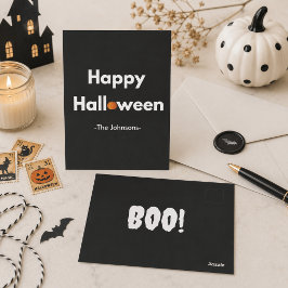 モダン・ミニマリスト・ハロウィン – パーソナライズド ポストカード