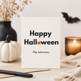 モダン・ミニマリスト・ハロウィン – パーソナライズド ポストカード